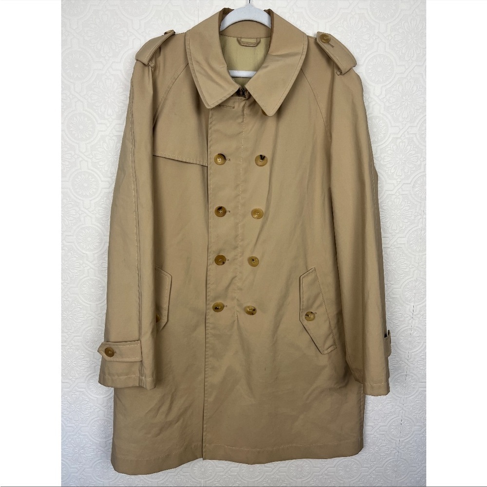 Gucci Mens Trenchcoat Sand Tan Coat Neutrals Flawed Designer Peacoat